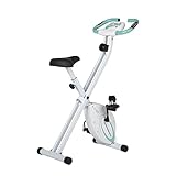 Ultrasport F-Bike, Entrenador bicicleta, Bicicleta fitness Ordenador entrenamiento LCD, Bicicleta plegable, Máx. del usuario 110 kg, medición pulso, 8 niveles resistencia, rueda ajuste, Menta