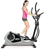 Bluefin Fitness Bicicleta Eliptica CURV 3.0 Elliptical Cross Trainer/Air Walker/Zancada Larga/Consola de Fitness Digital LCD/Bluetooth/Aplicación para Smartphone/Negro y Plata