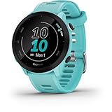 Garmin Forerunner 55 - Reloj inteligente para running con GPS, planes de entrenamiento, notificaciones y seguimiento del bienestar, Turquesa